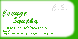 csenge santha business card